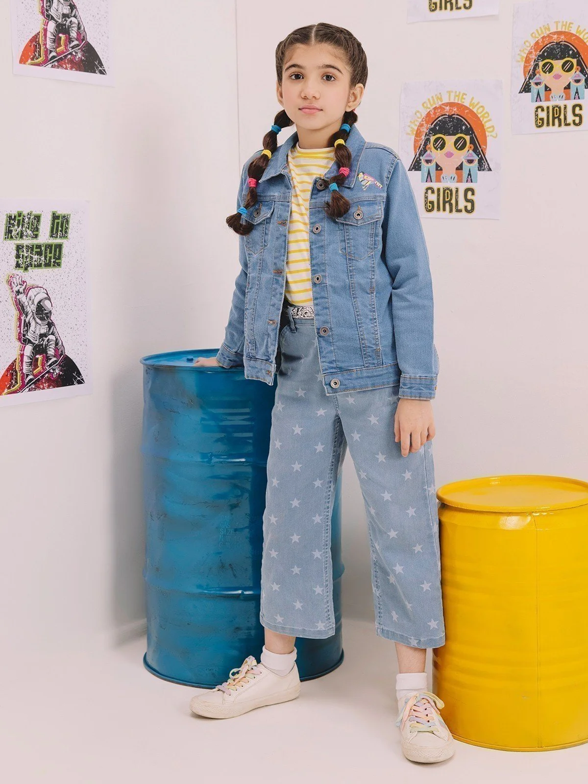 Girl's Powder Blue Jacket - EGTJD21-005