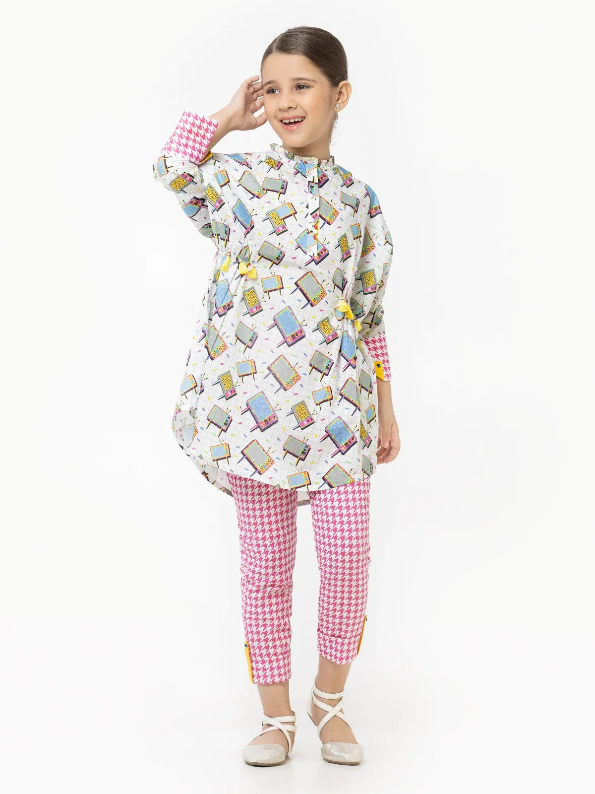 Girl's White Multi Pret - EGTKP22-70308