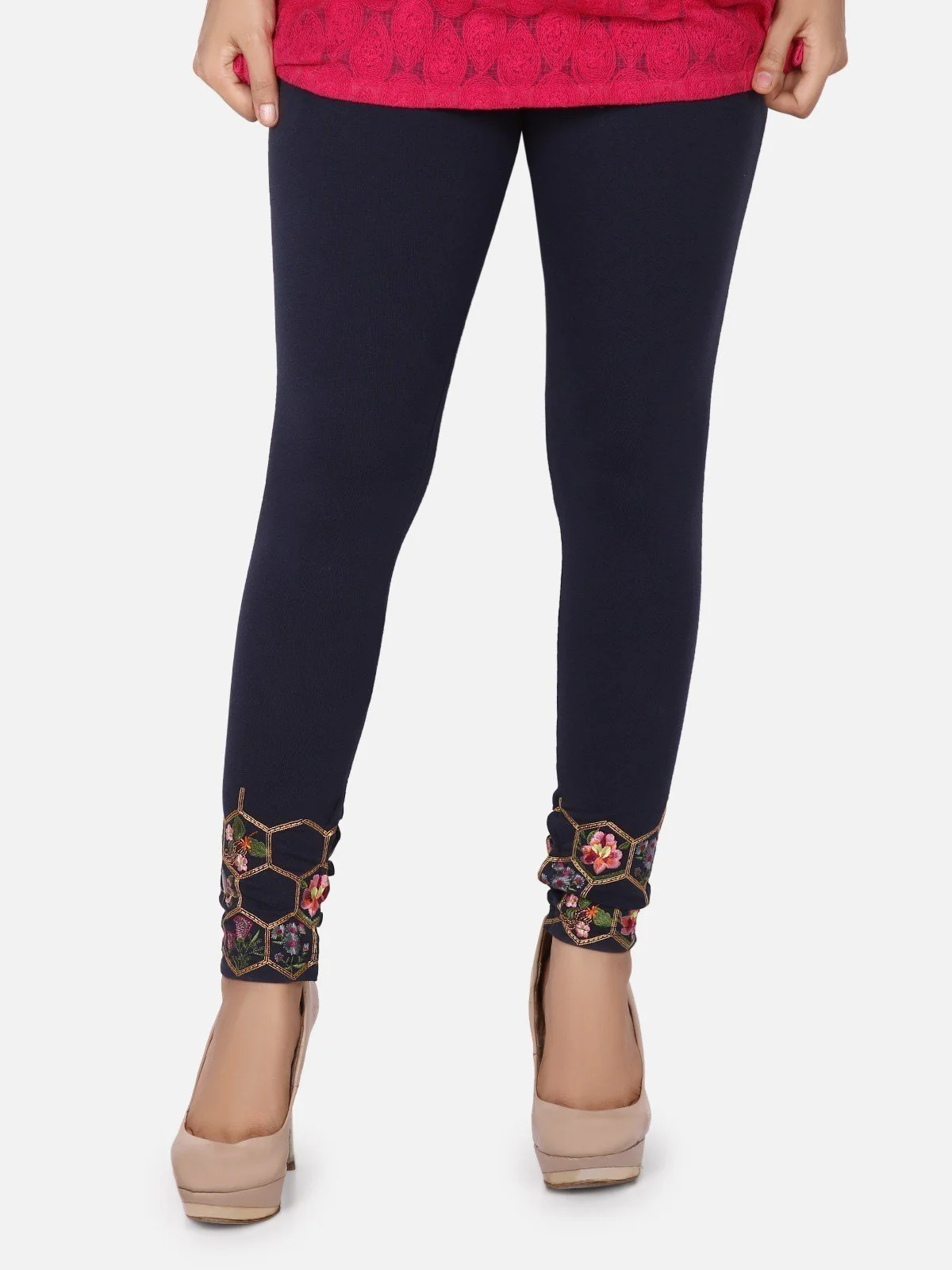 Women's Grey Basic Tights - ELBTE19-76138
