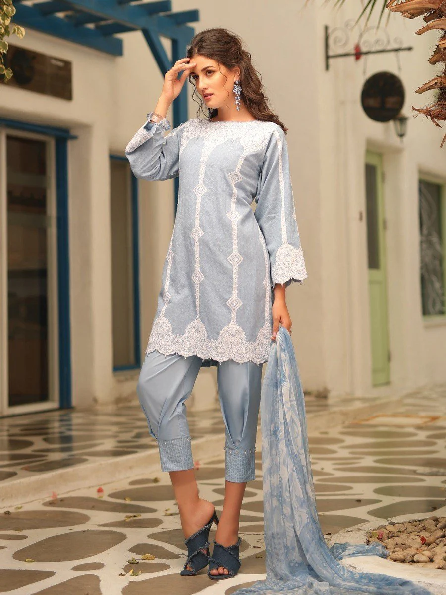 Women's Mid Blue Stitched - ELS19V3-19535