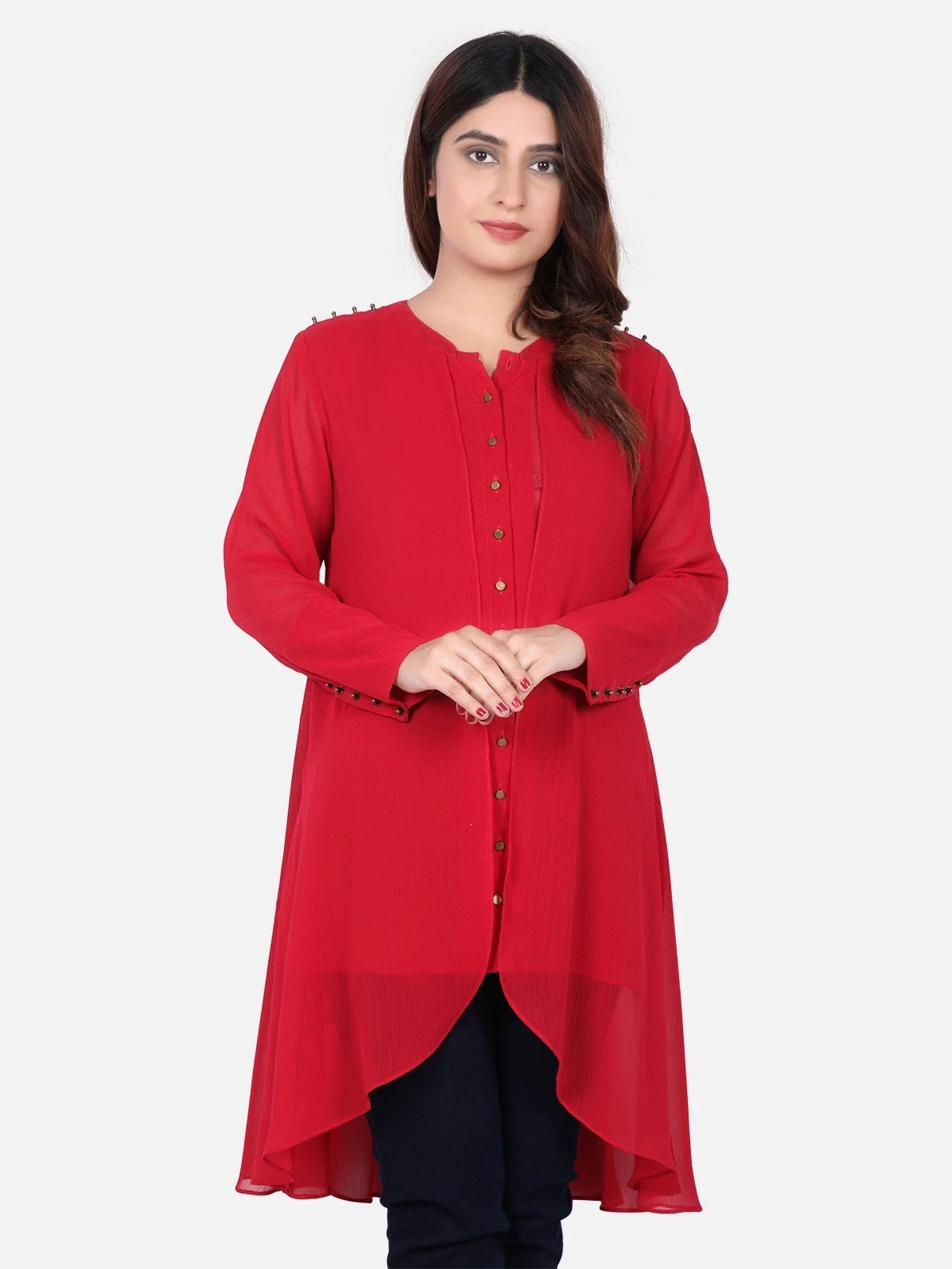 Women's Red Western Top - ELTW18-66539