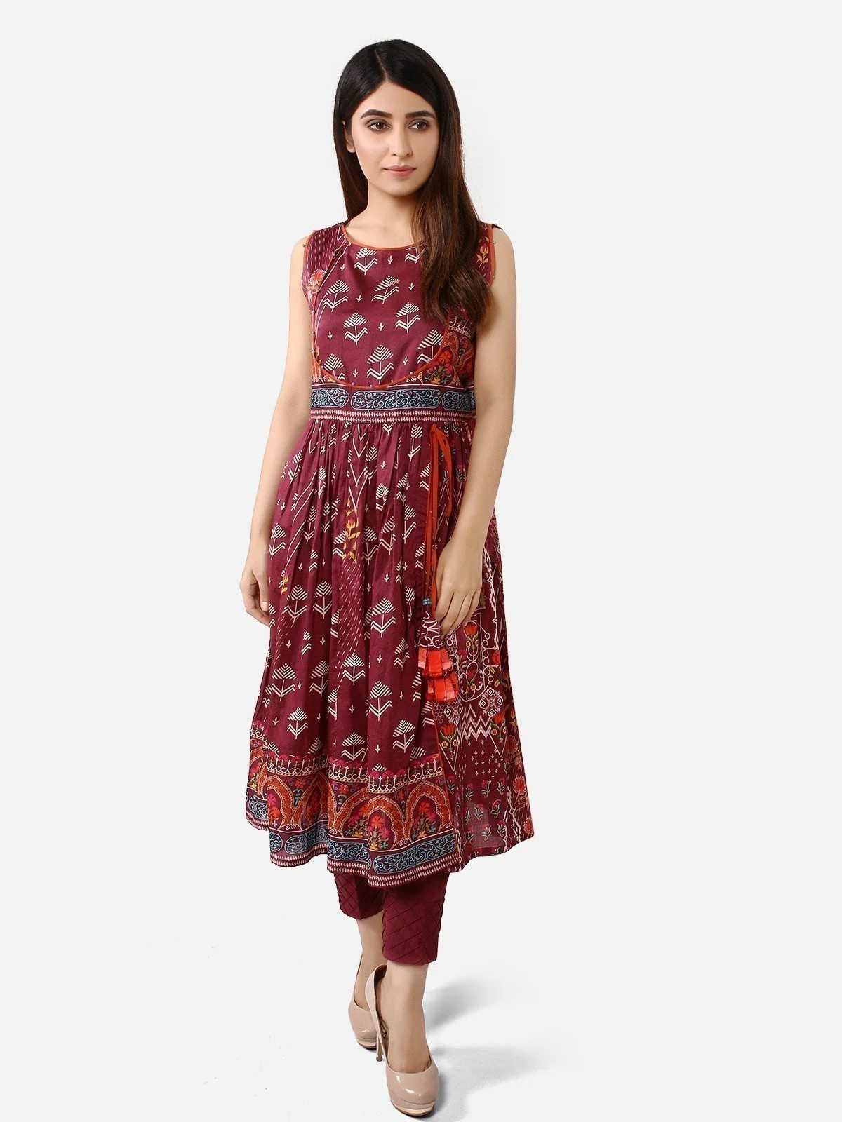 Unstitched Printed Lawn Shirt Trouser - ELU19A1-19617