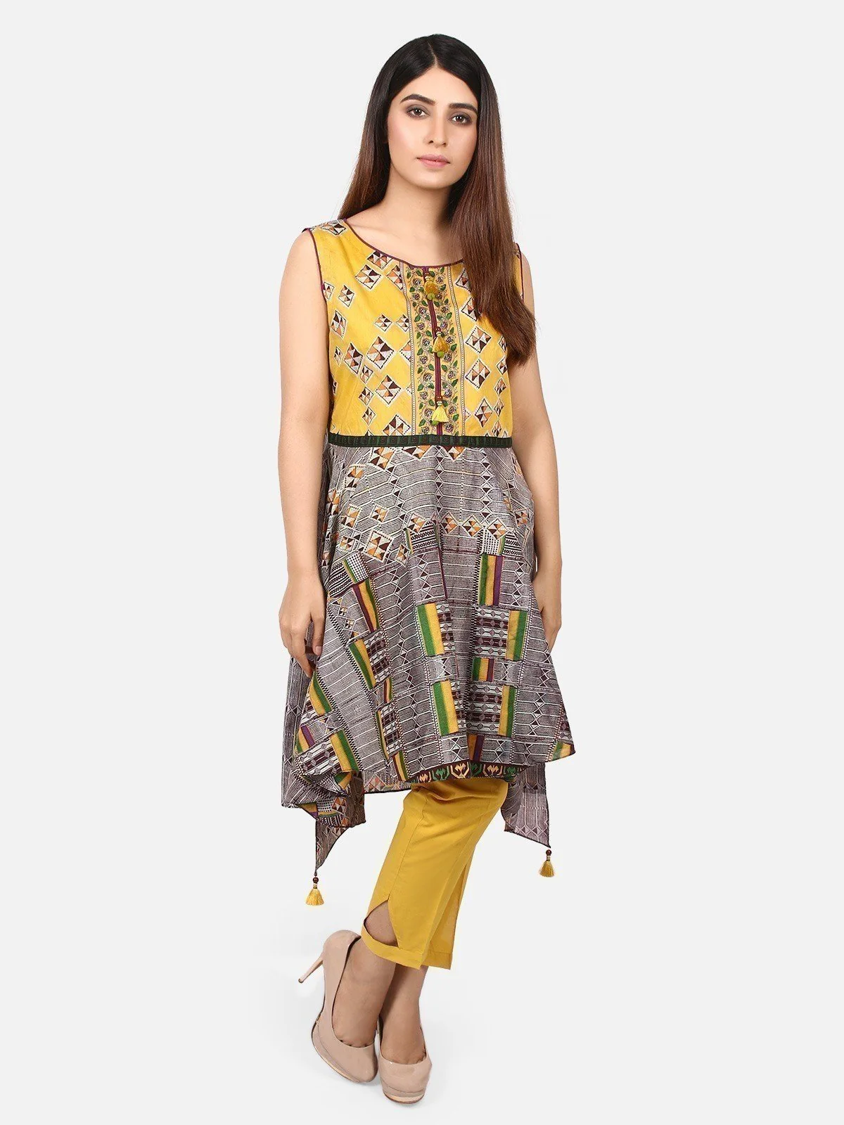 Unstitched Printed Lawn Shirt Trouser - ELU19A1-19622