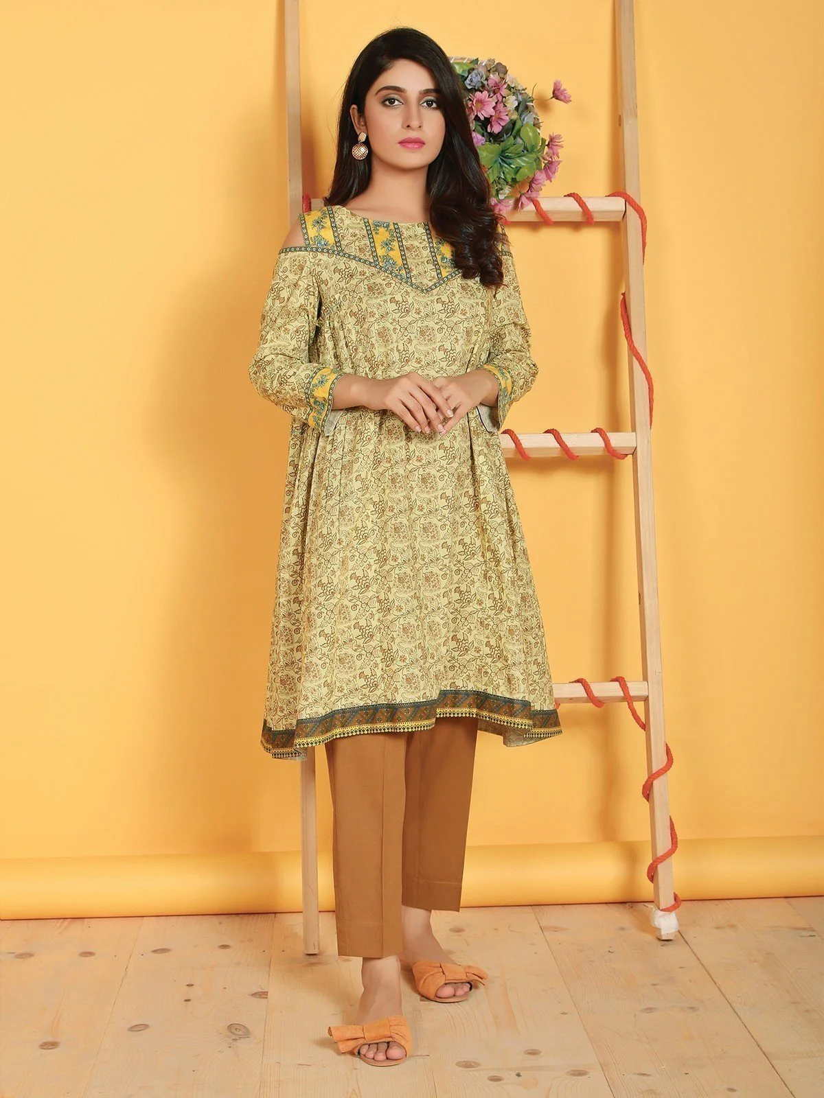 Unstitched Printed Cambric 2 Piece Suit - ELU19A6-19787