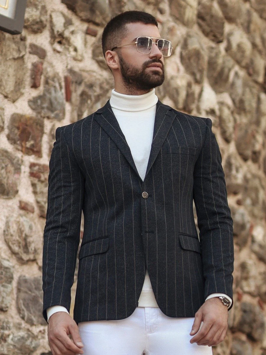 Men's Charcoal Blazer - EMTB20-8162