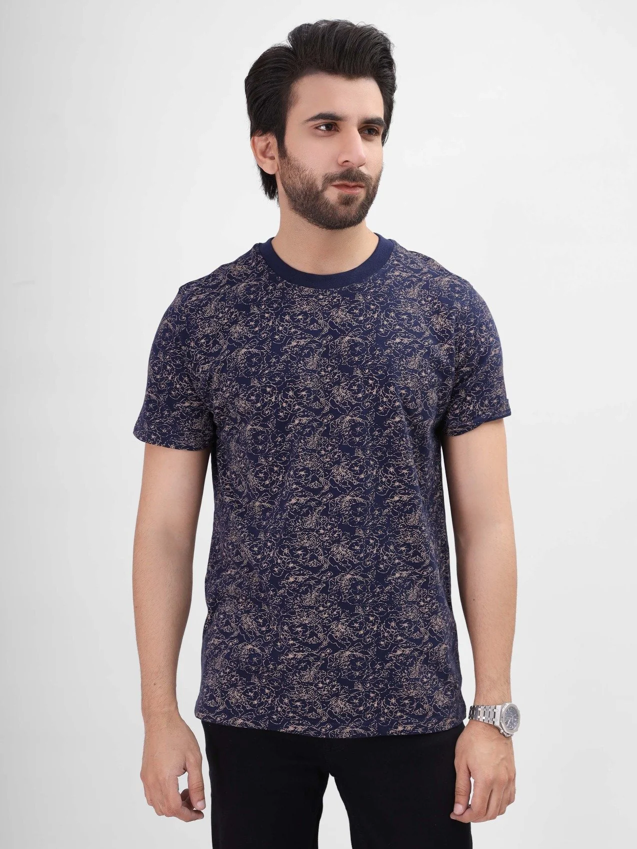 Men's Navy Graphic Tee - EMTGT21-004