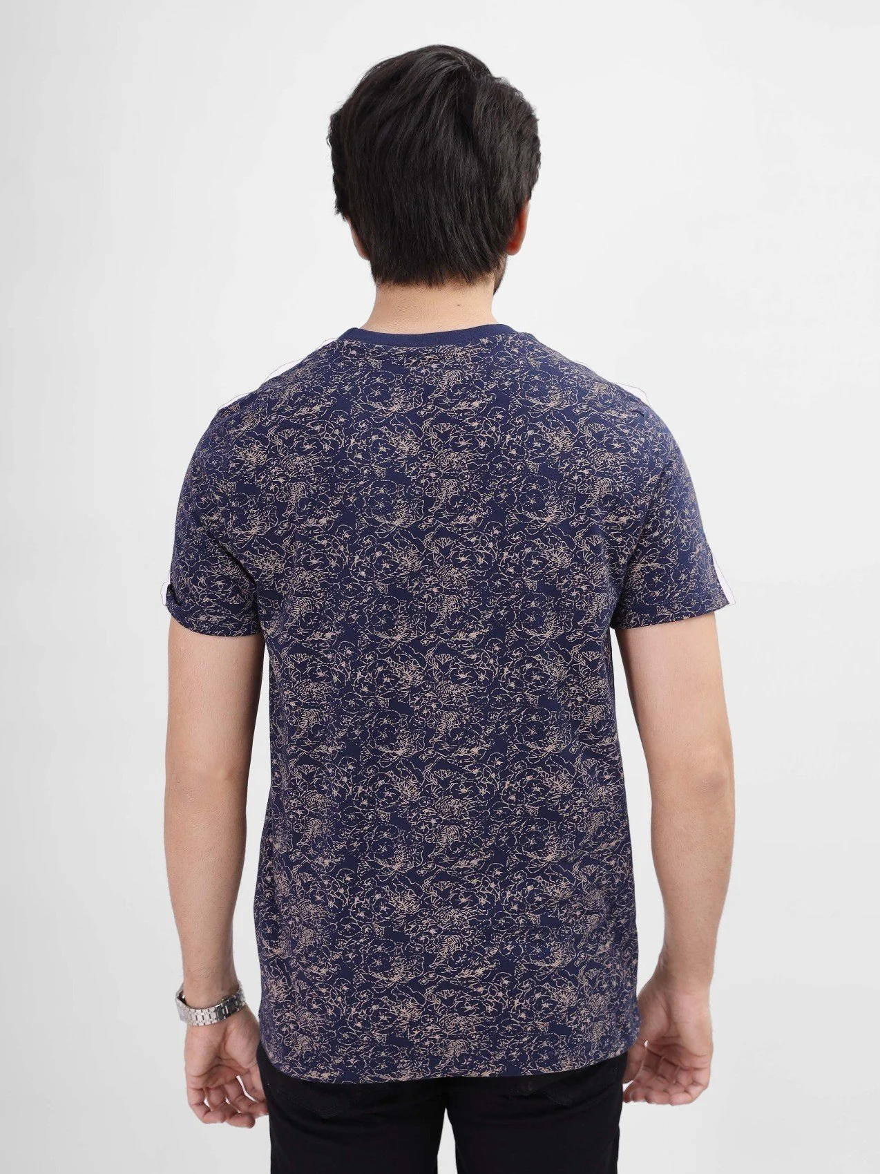 Men's Navy Graphic Tee - EMTGT21-004 - Image 4