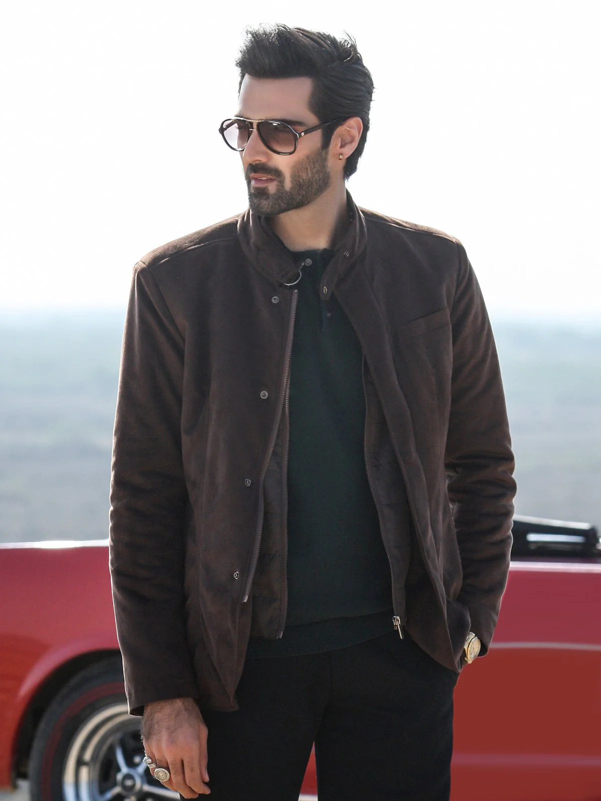 Men's Chocolate Brown Jacket - EMTJ18-013