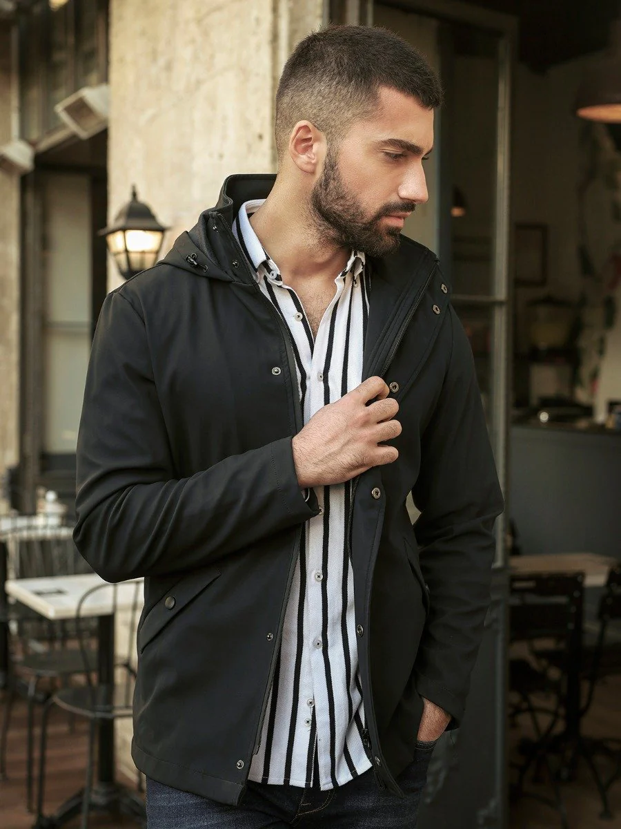 Men's Black Hoodie - EMTJH20-011