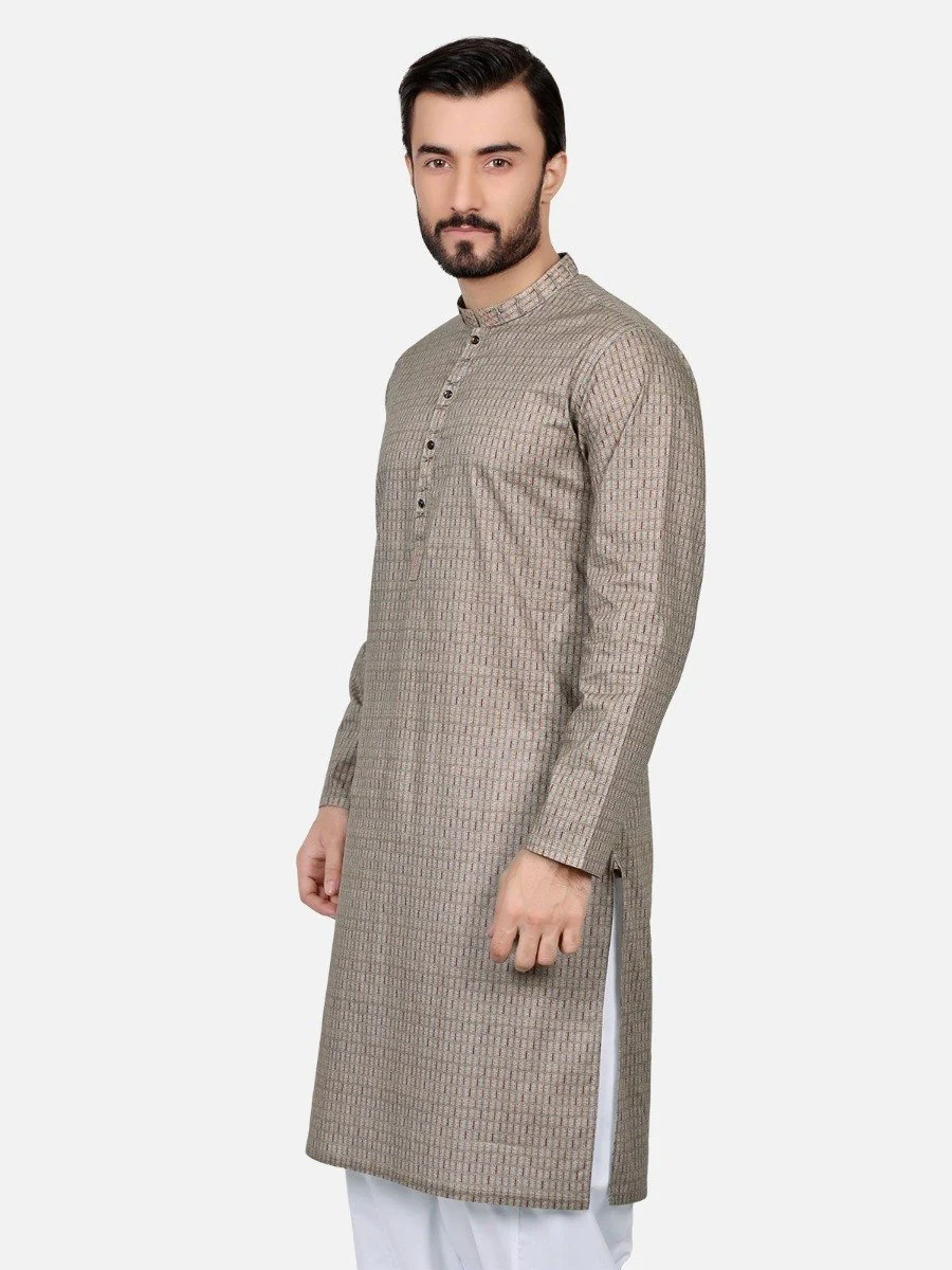 Men's Olive Kurta - EMTK18S-9498