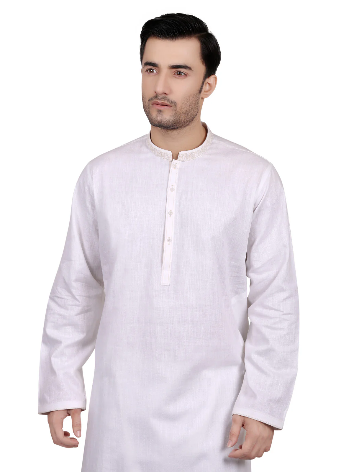 Men's Off White Kurta - EMTK18S-9612 - Image 2