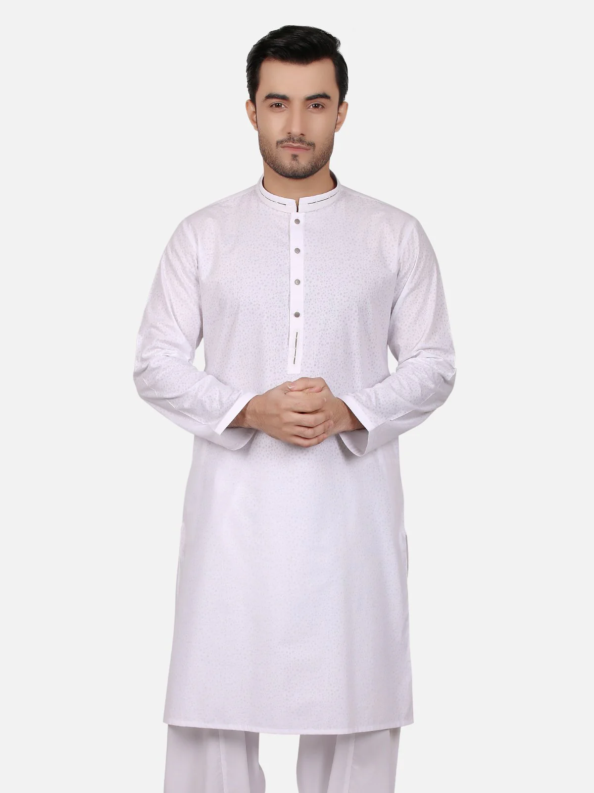 Men's White Kurta - EMTK18S-9635