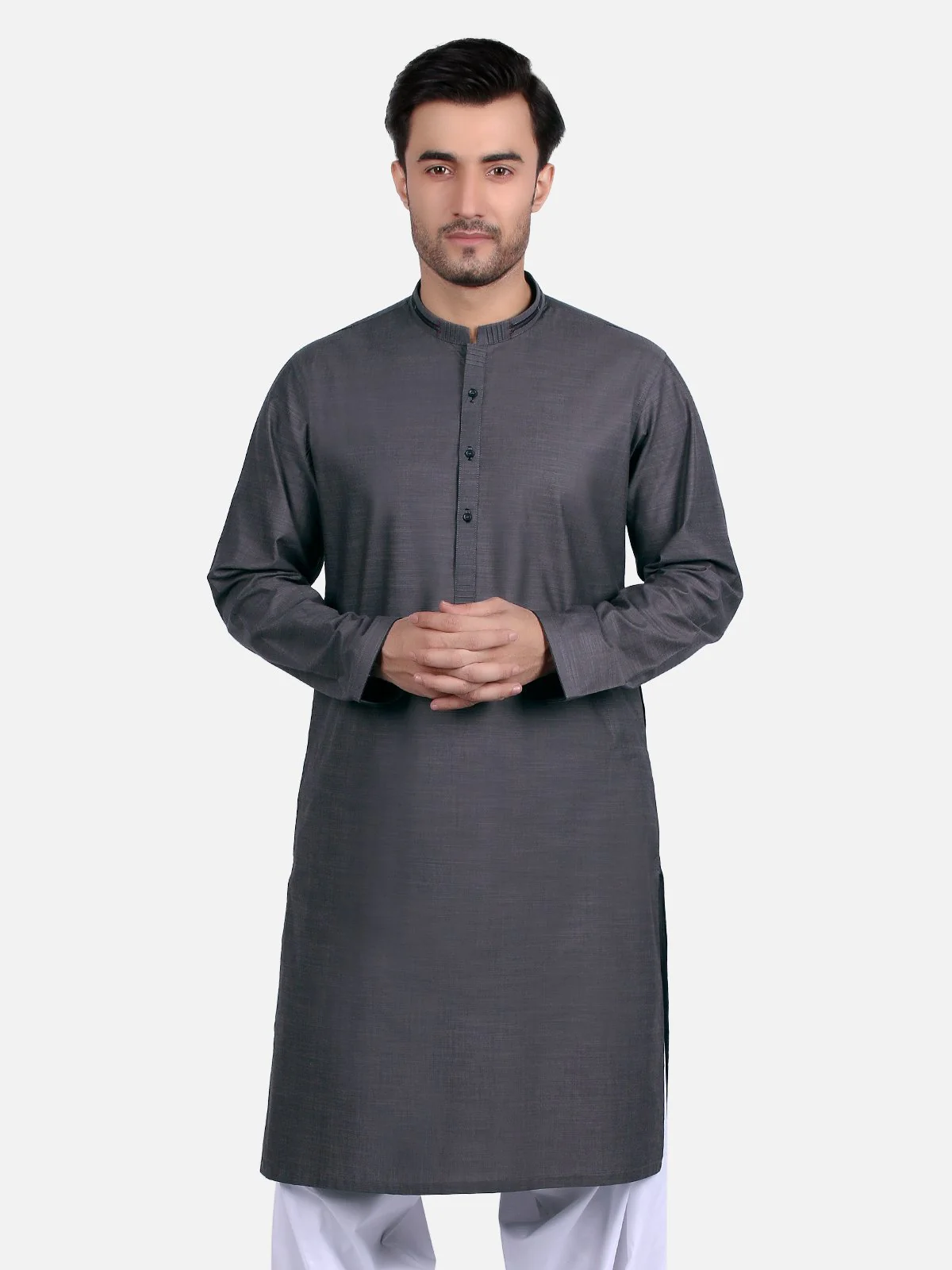 Men's Dark Grey Kurta - EMTK18S-9650