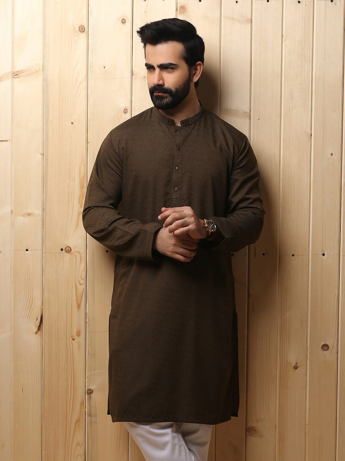 Men's Mehndi Kurta - EMTK19S-9726