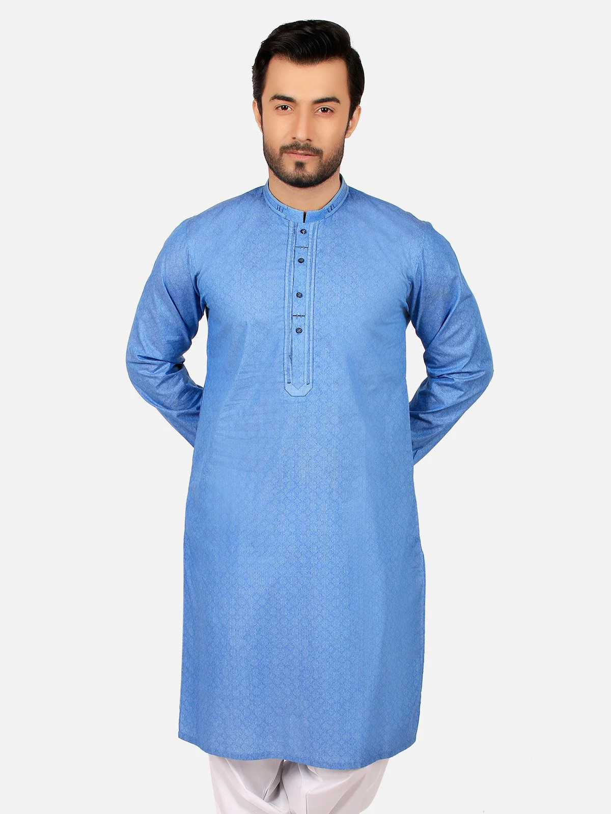 Men's Blue Kurta - EMTK19S-9760