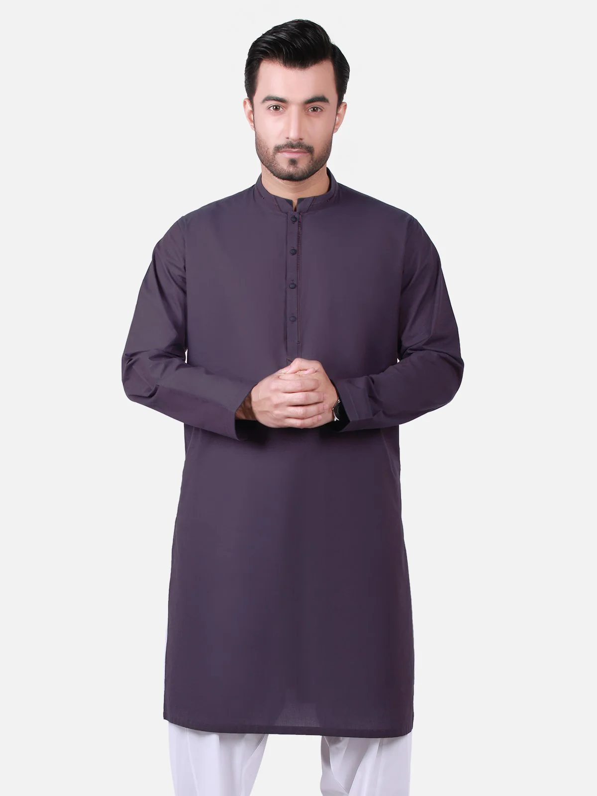 Men's Deep Purple Kurta - EMTK19S-9764