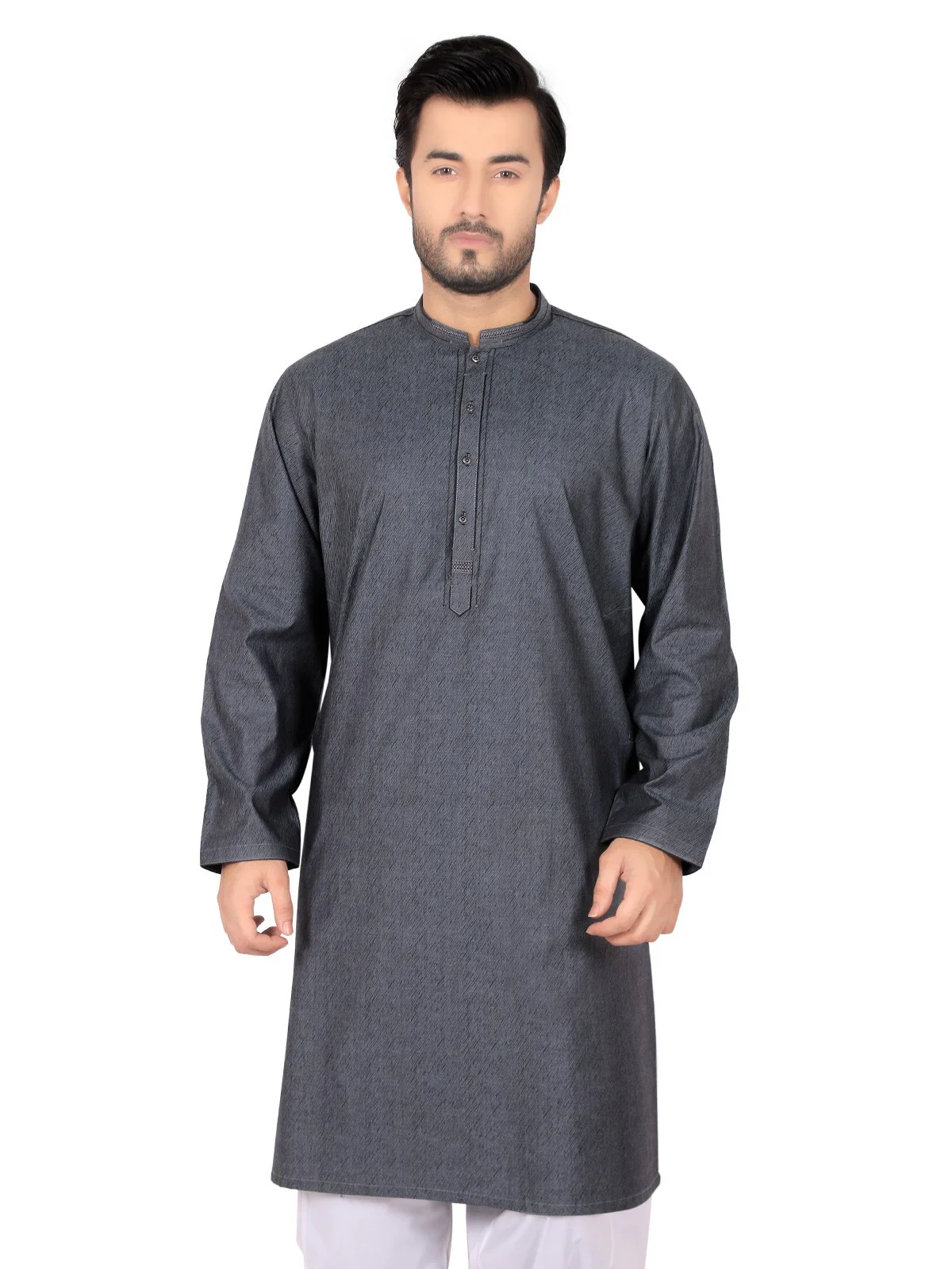 Men's Grey Kurta - EMTK19S-9786