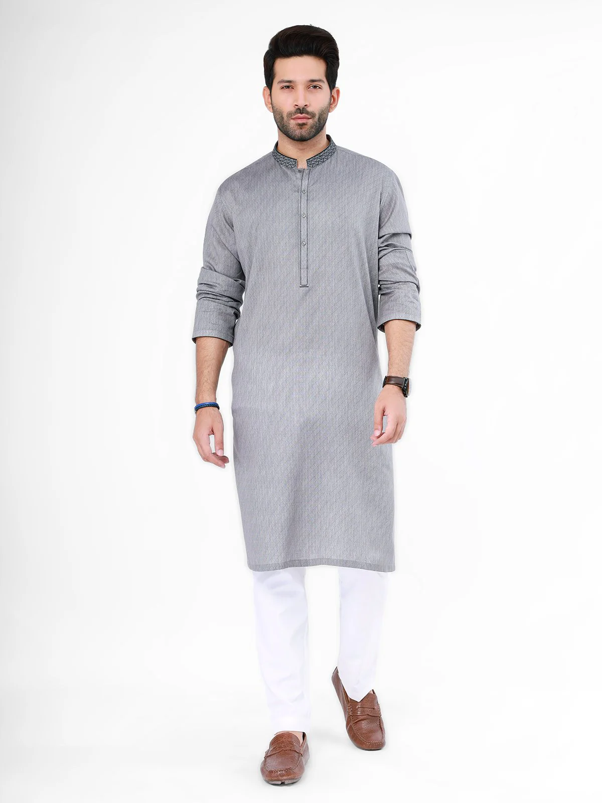 Men's Grey Kurta - EMTK21S-99089