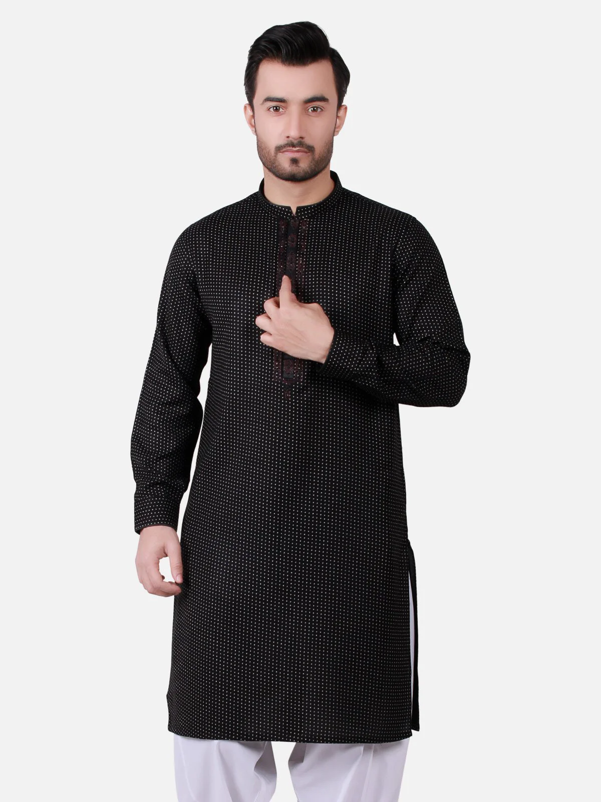 Men's Black Kurta Ceremonial - EMTKC18-012