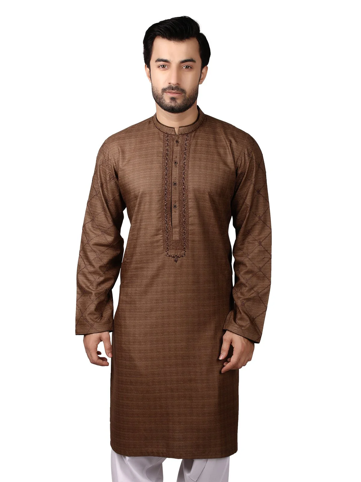 Men's Brown Kurta Ceremonial - EMTKC18-035