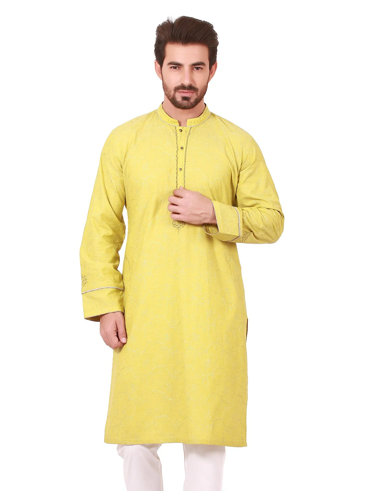 Men's Light Green Kurta Ceremonial - EMTKC19-046