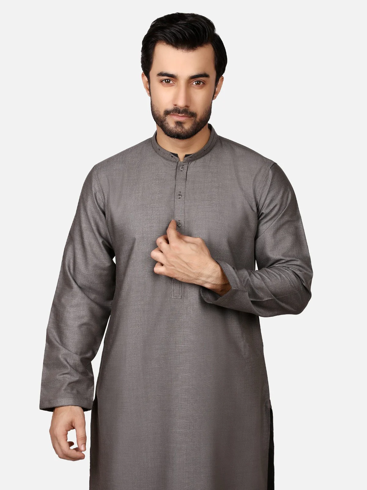 Men's Grey Shalwar Kameez - EMTKS19-008