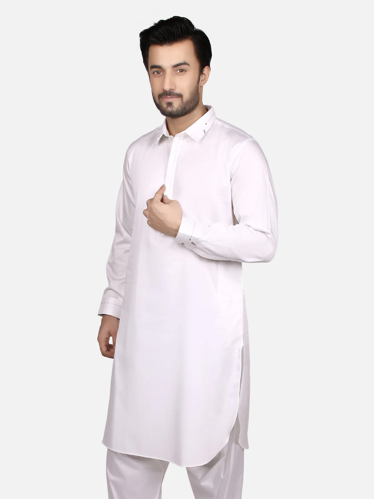 Men's Off White Shalwar Kameez - EMTKS19-018