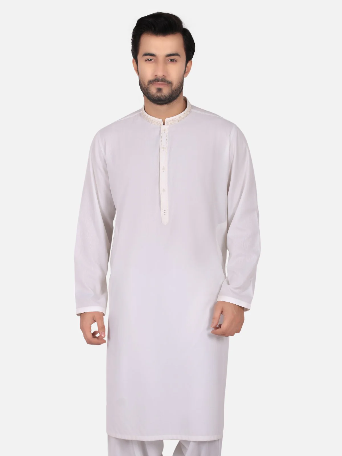 Men's Off White Shalwar Kameez - EMTKS19S-40759