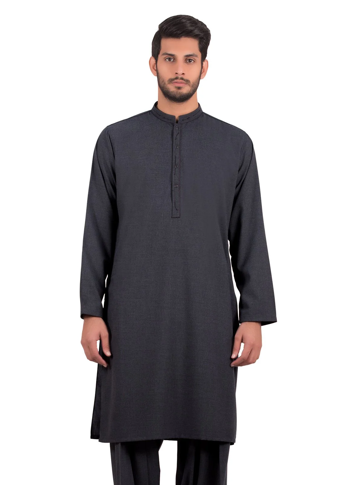 Men's Dark Grey Shalwar Kameez - EMTKS19S-40828
