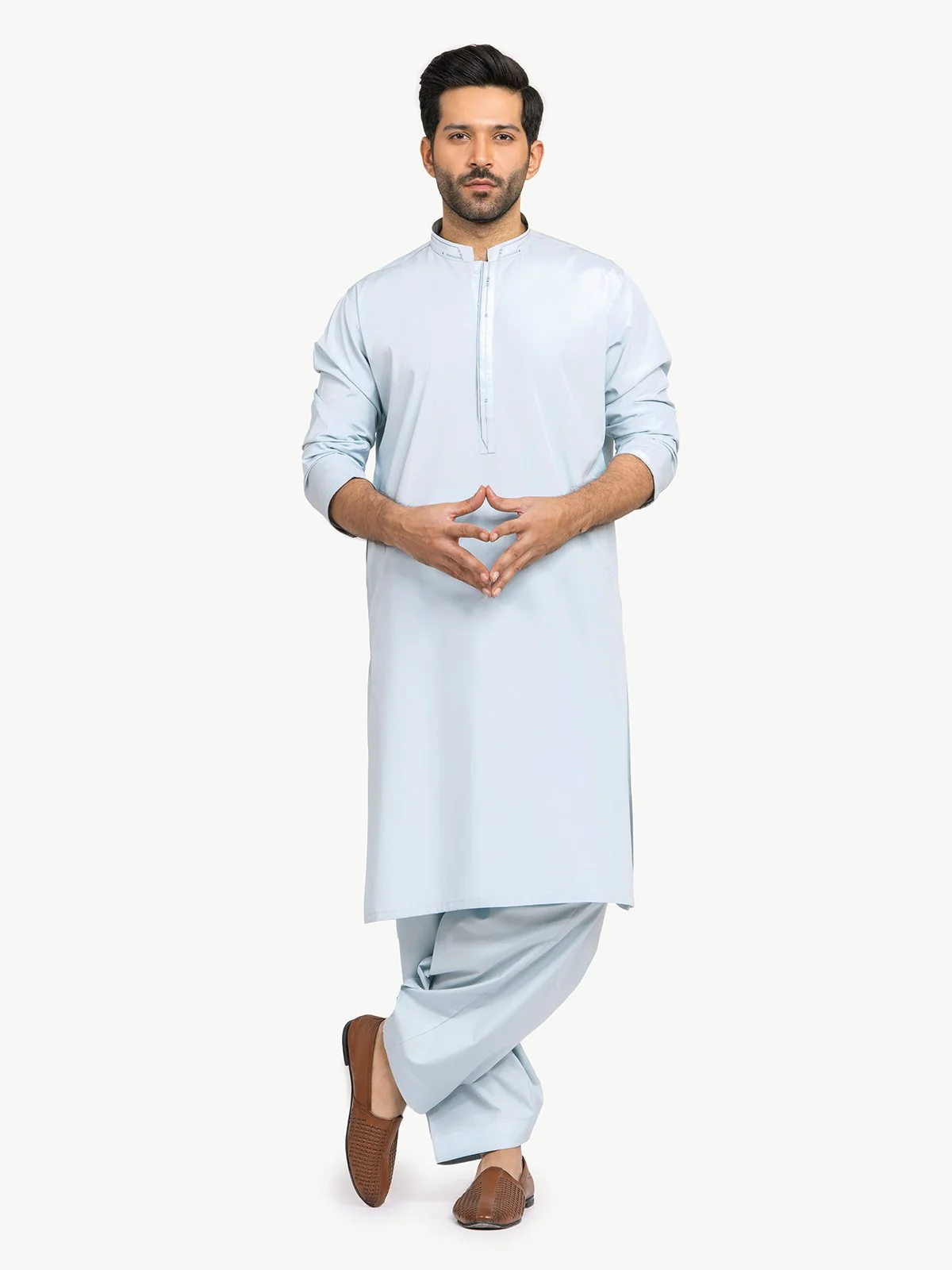 Men's Light Blue Shalwar Kameez - EMTKS22S-40944