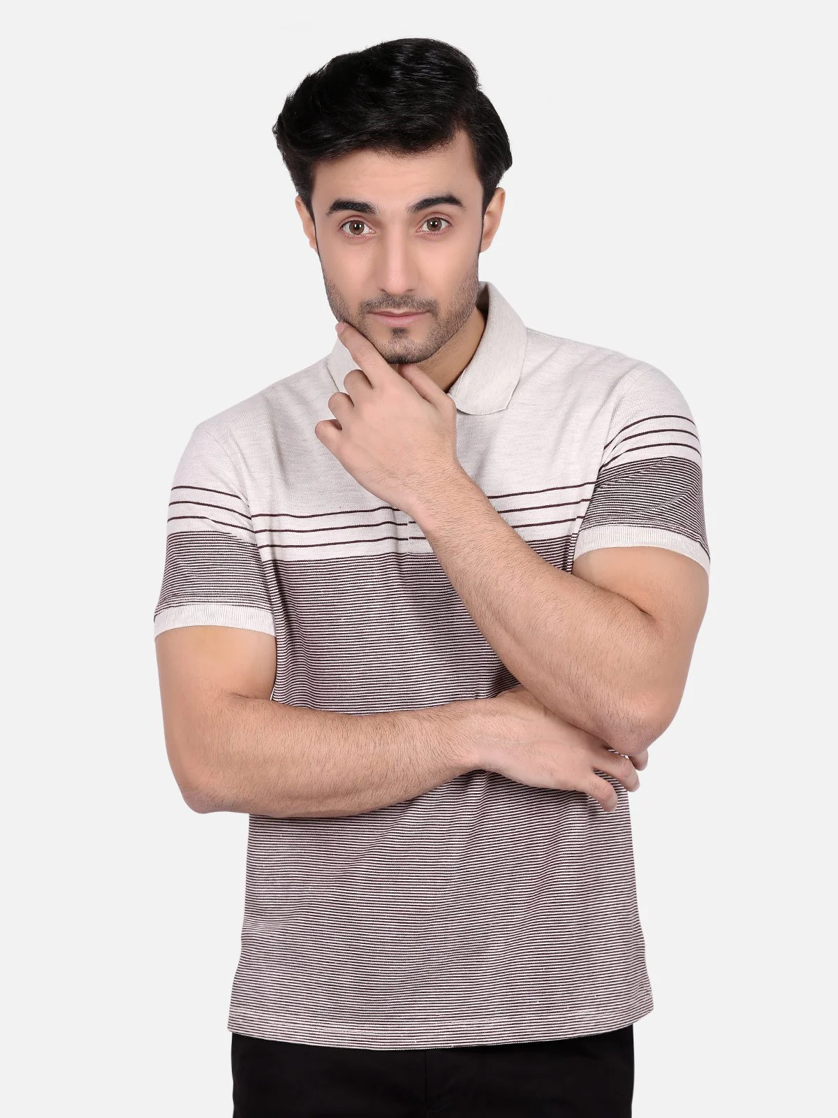 Men's Beige Polo Shirt - EMTPS18-004