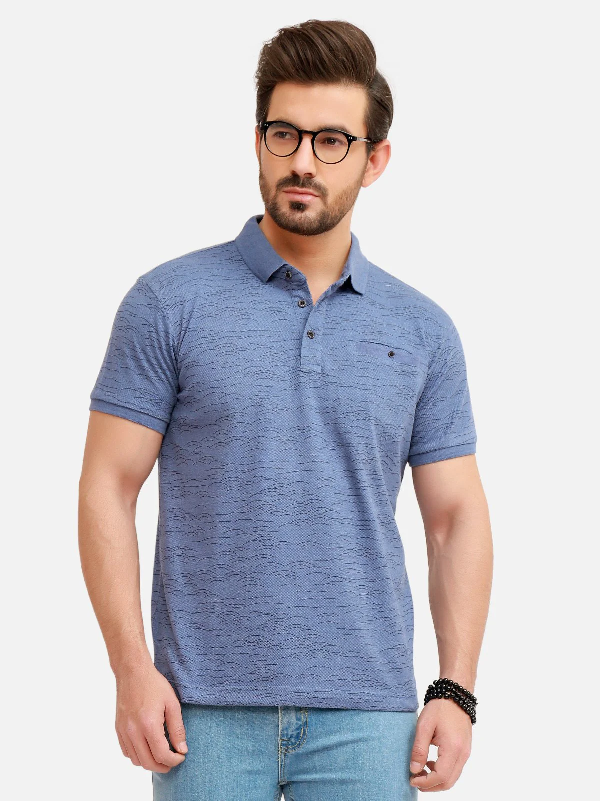 Men's Blue Polo Shirt - EMTPS18-022