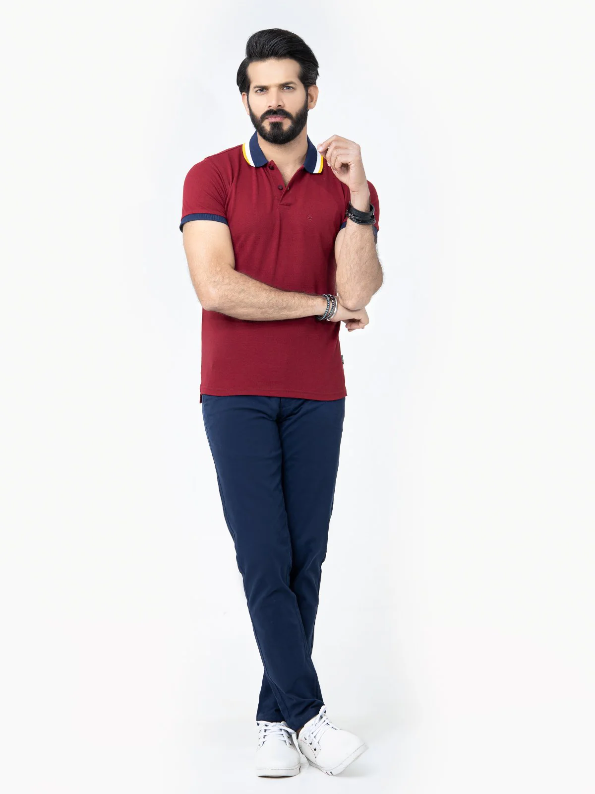 Men's Burgundy Polo Shirt - EMTPS22-005