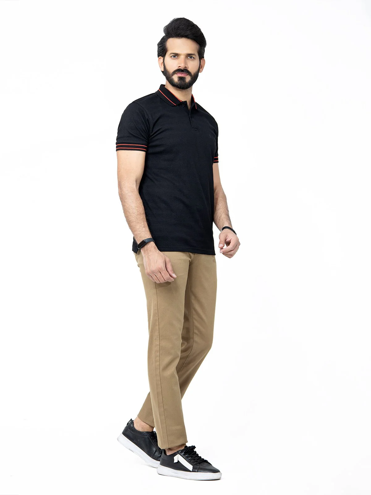Men's Black Polo Shirt - EMTPS22-014