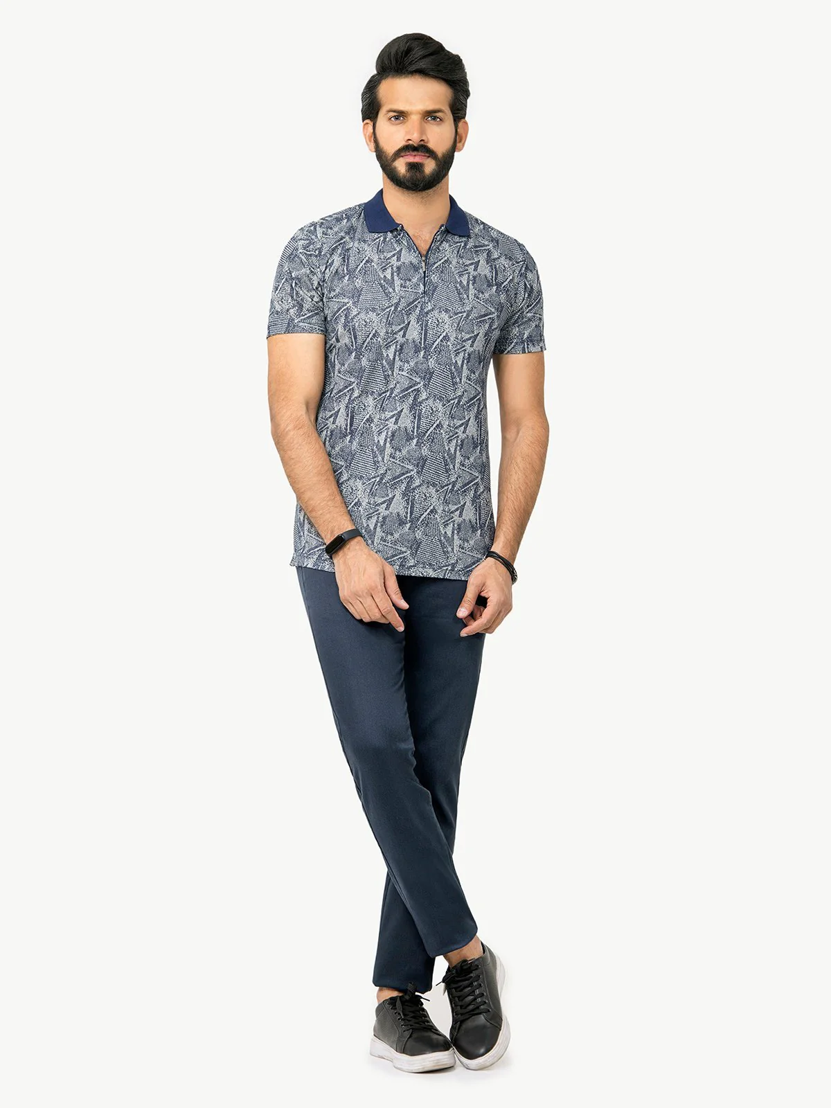 Men's Heather Grey Polo Shirt - EMTPS22-023