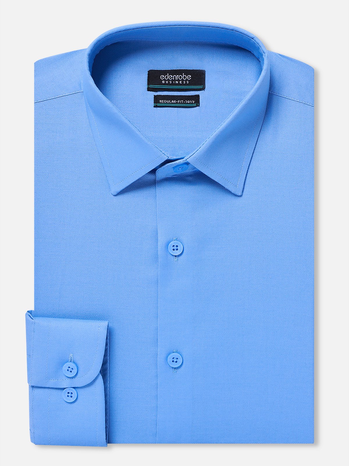 Men's Sky Blue Plain Shirt - EMTSB21-051