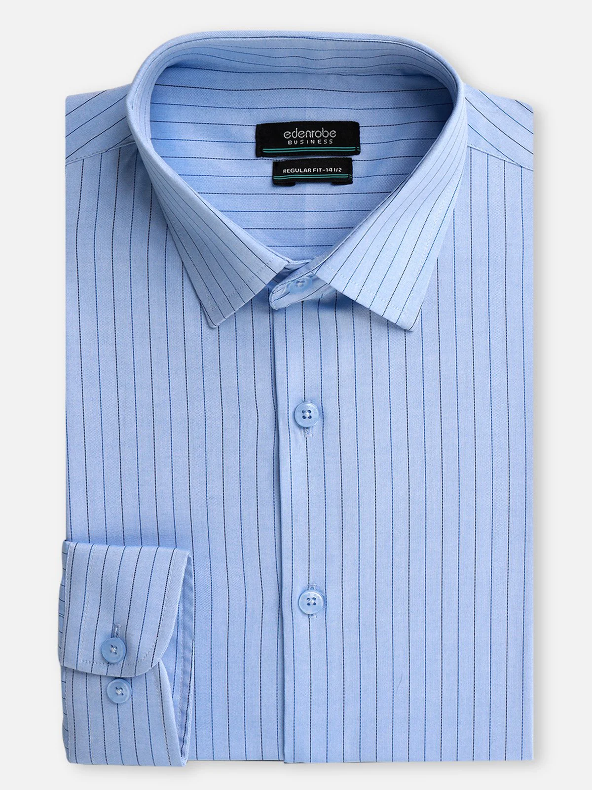 Men's Light Blue Striped Shirt - EMTSB21-067