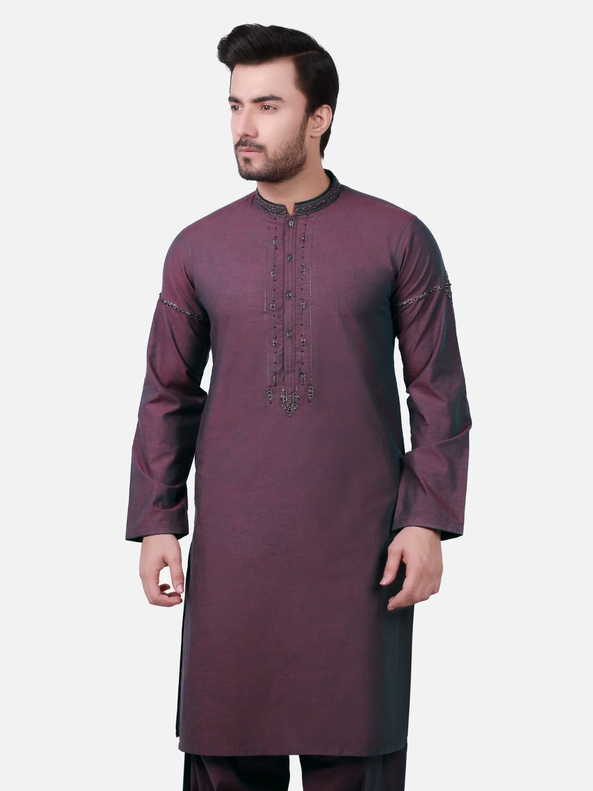Men's Magenta Shalwar Kameez Ceremonial - EMTSC18-026