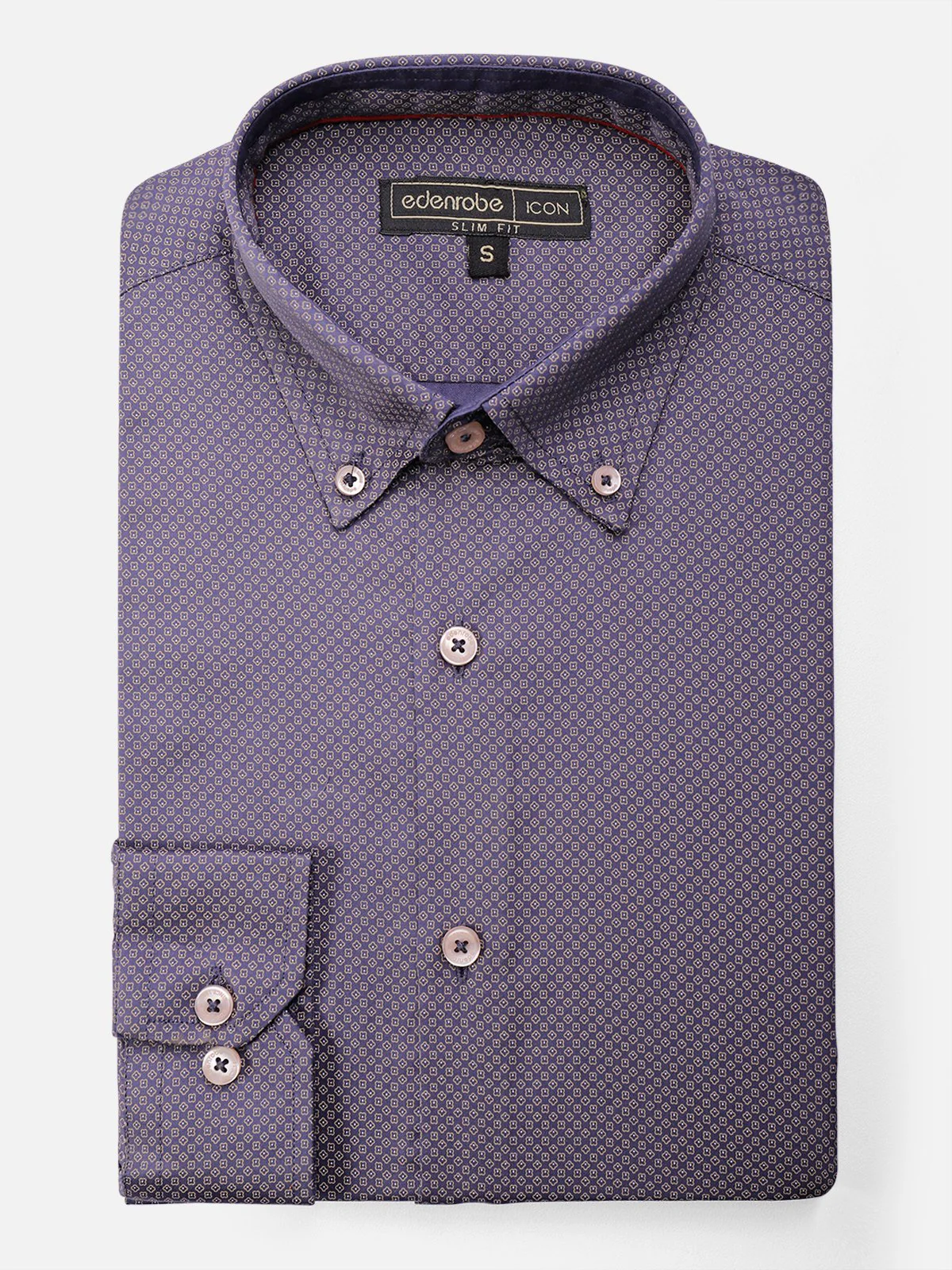 Men's New Navy Printed Shirt - EMTSI21-50235