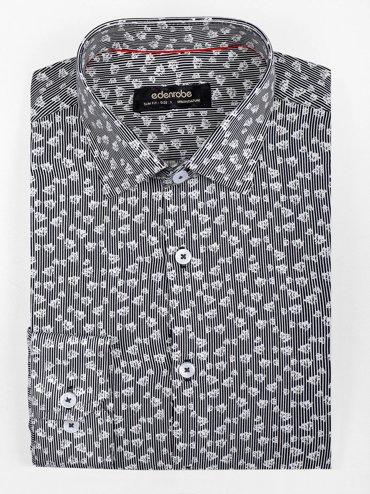 Men's Light Grey Floral Shirt - EMTSUC21-129