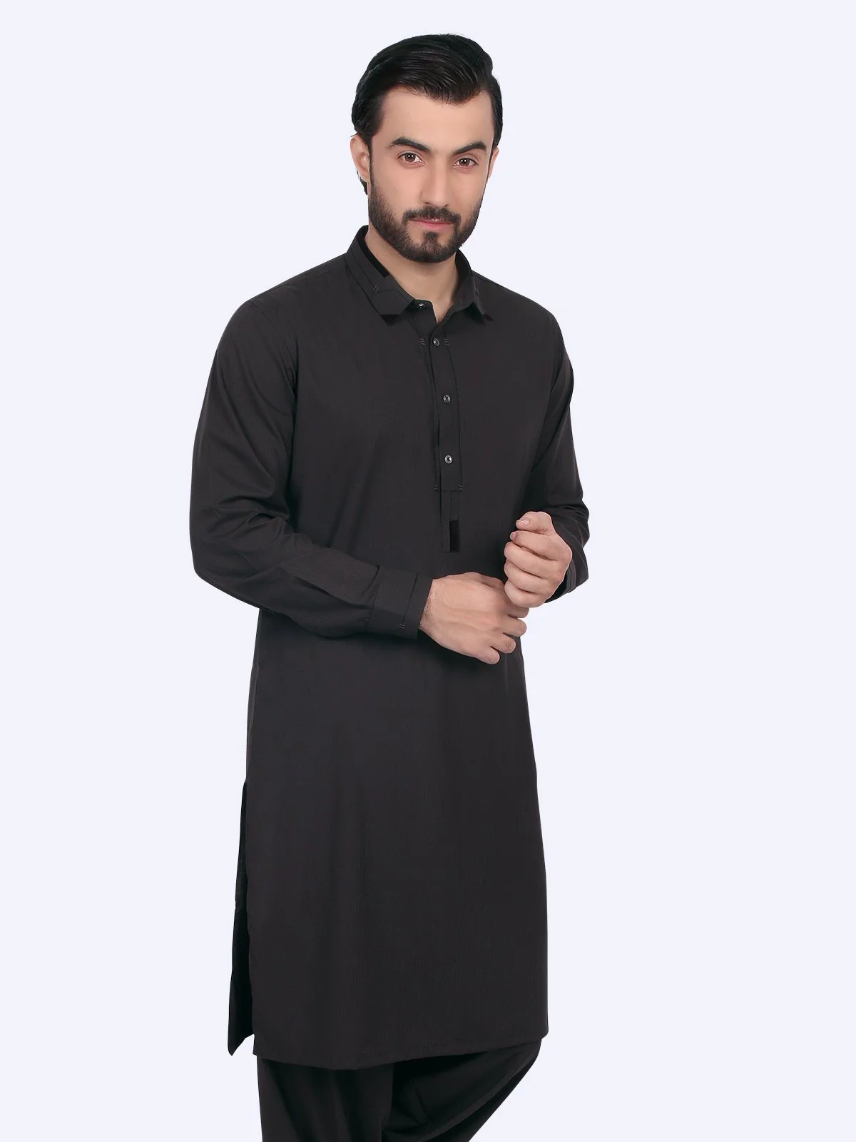 Men's Dark Brown Shalwar Kameez - EMTSW18S-9563