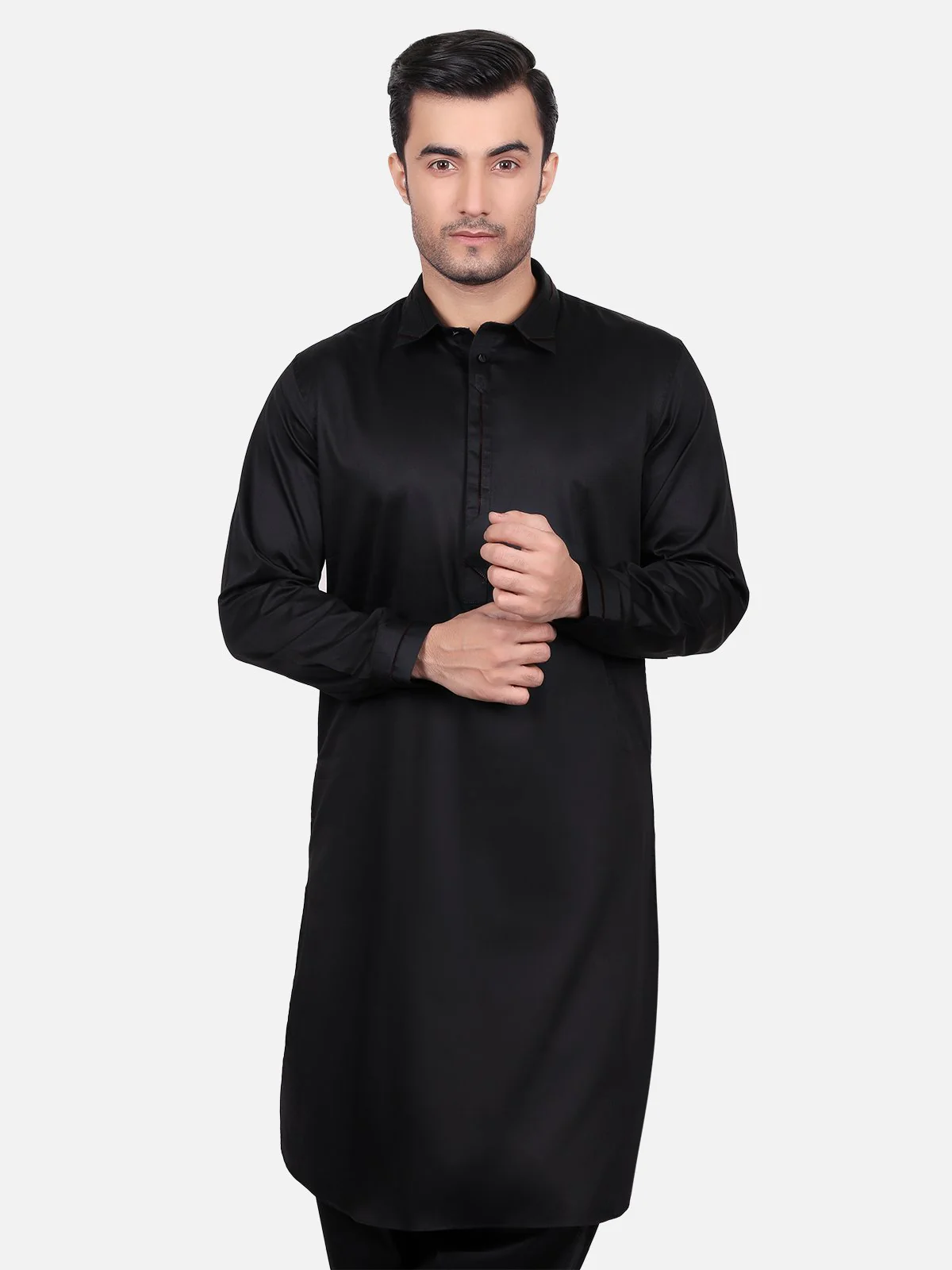 Men's Black Shalwar Kameez - EMTSW18S-9592