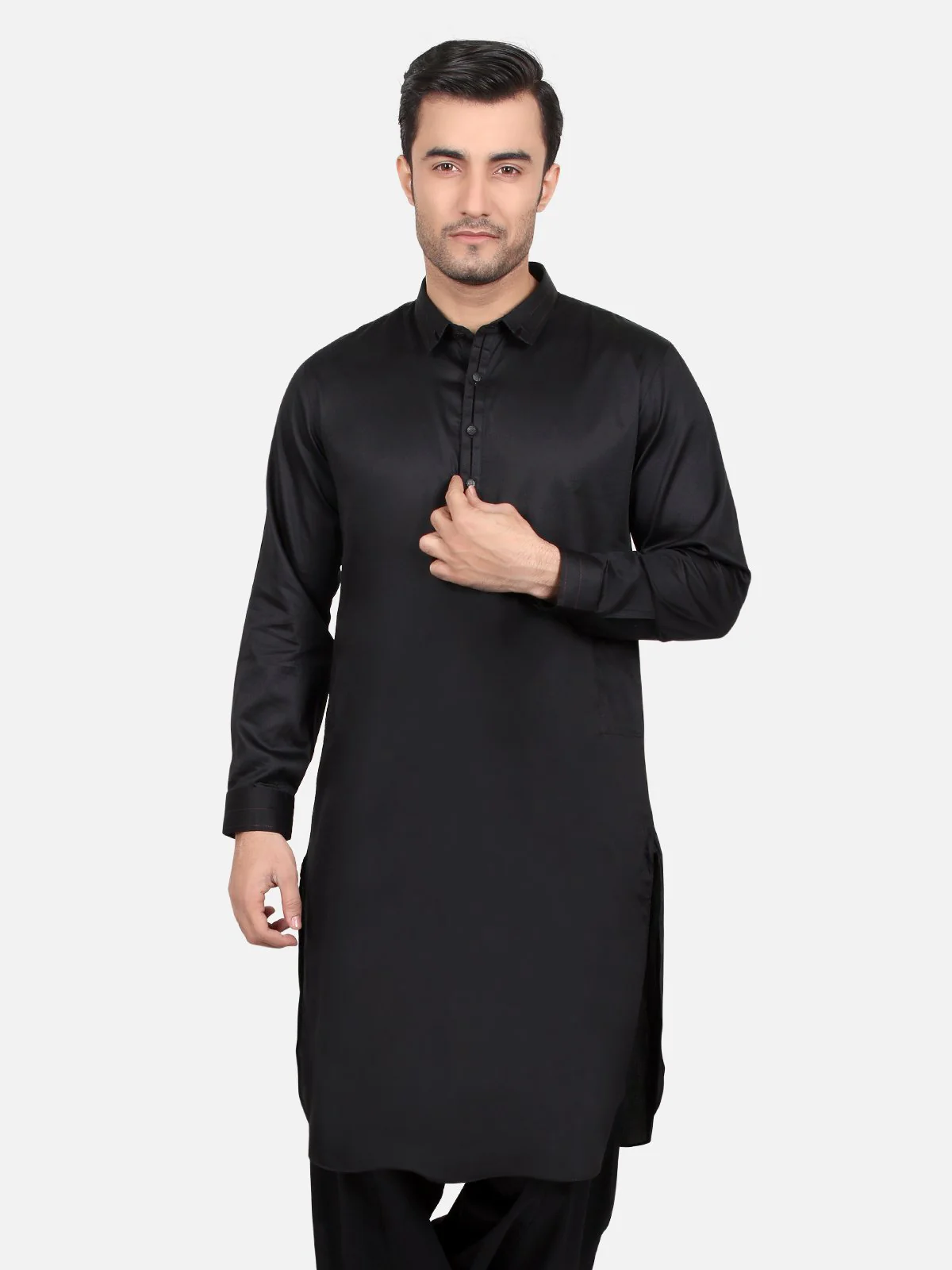 Men's Black Shalwar Kameez - EMTSW18S-9595