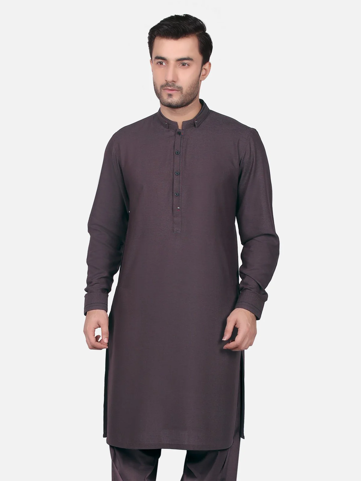 Men's Burgundy Shalwar Kameez - EMTSW18W-9696