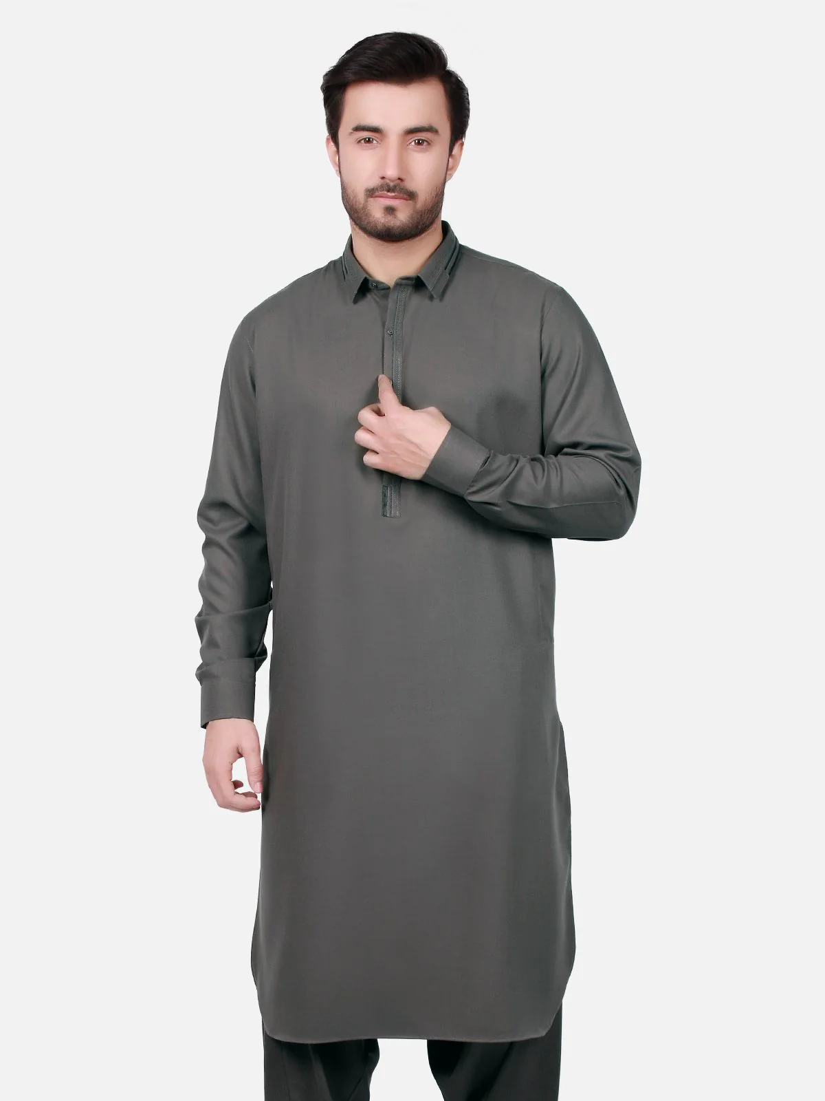 Men's Dark Green Shalwar Kameez - EMTSW18W-9733