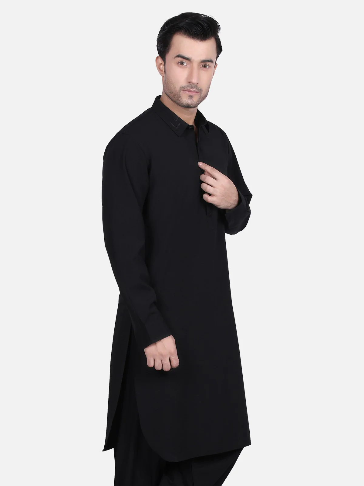 Men's Black Shalwar Kameez - EMTSW19S-9684