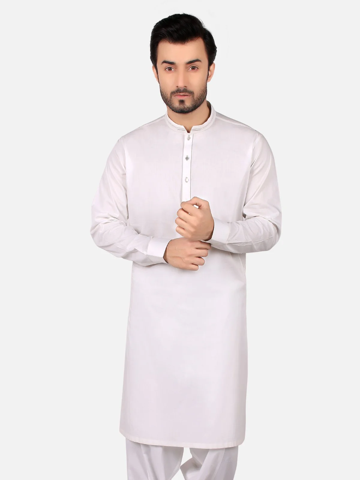 Men's Off White Shalwar Kameez - EMTSW19S-9774