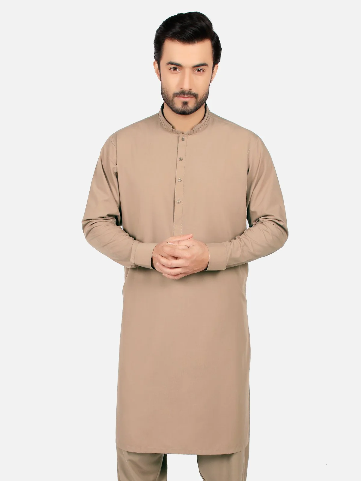 Men's Light Brown Shalwar Kameez - EMTSW19S-9775