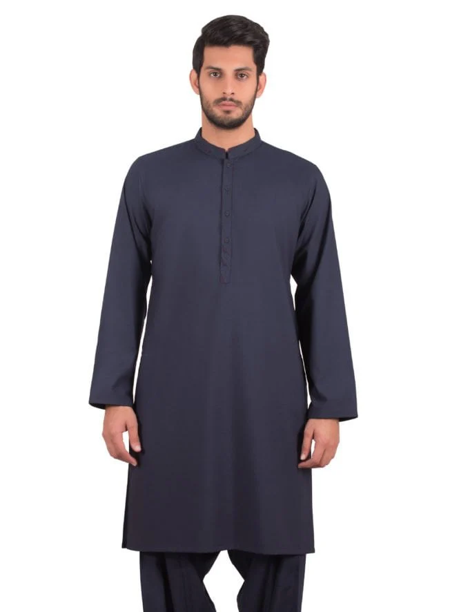 Men's Charcoal Shalwar Kameez - EMTSW19S-9866