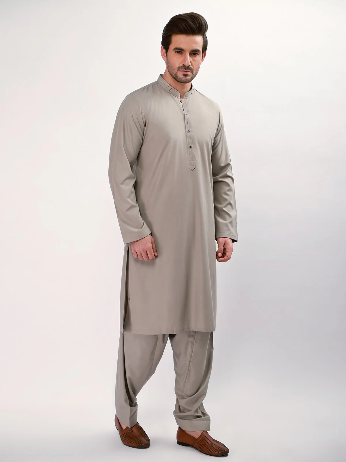 Men's Beige Shalwar Kameez - EMTSW21S-99073